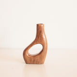 Kana Wooden Vase + Glass Tube