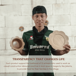 Wooden Scalloped Plate