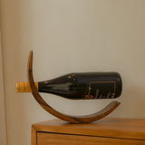Elegant minimalist modern wooden wine holder stand,29cm high, perfect for home decor and housewarming gifts.
