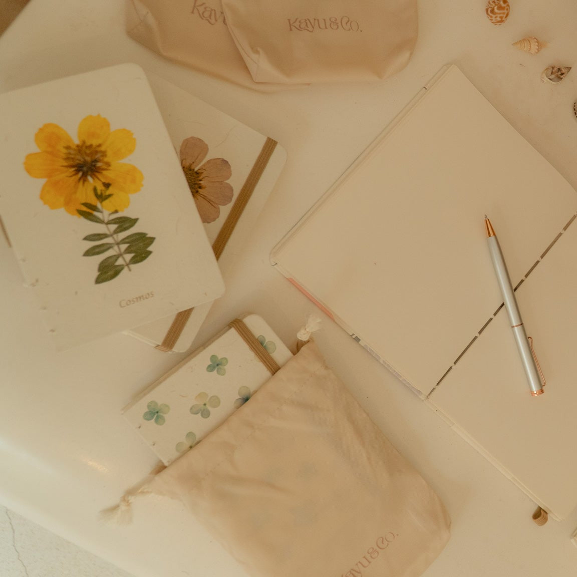 Real Press Flowers Notebook