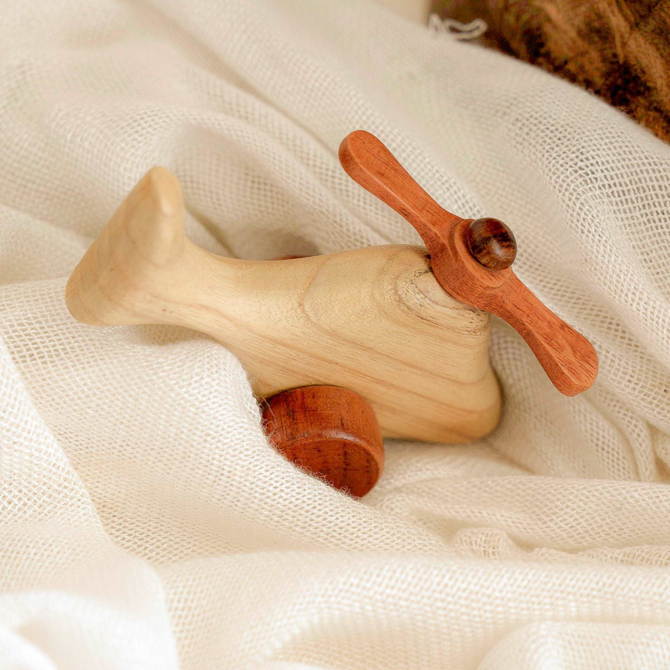 Handmade Wooden Helicopter Toy