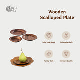 Wooden Scalloped Plate