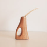 Koji Wooden Vase + Glass Tube