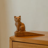 Handcarved Solid Wood Cat