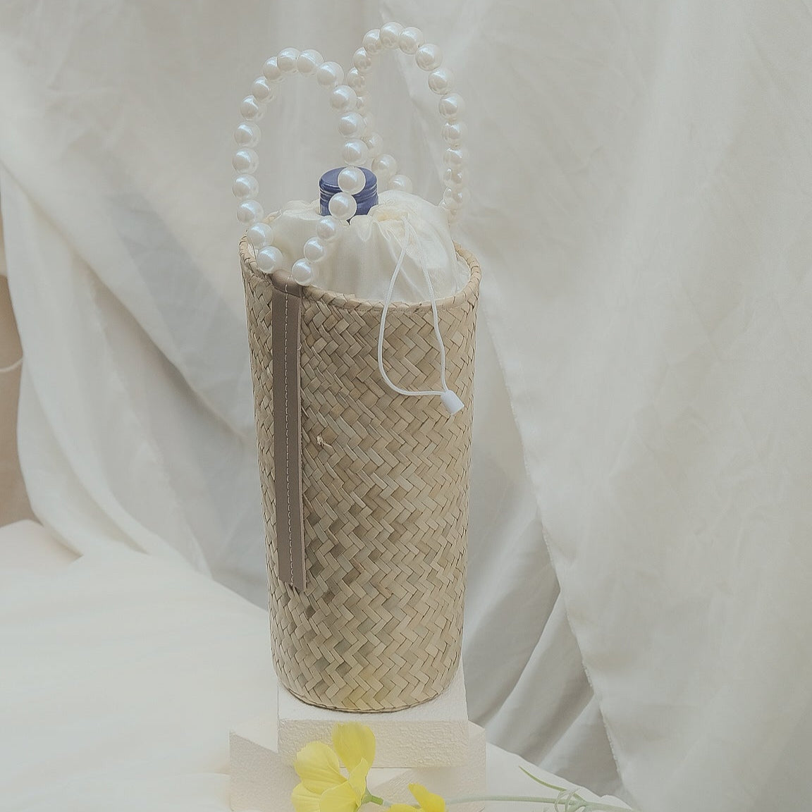 pear wine bag made from pandan leaves