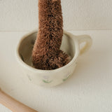 CocoClean bottle brush made from coconut bristles and teak wood handle – antibacterial, eco-friendly and mould-resistant alternative to plastic or bamboo brushes