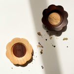 Mini Wooden Scalloped Plate