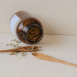 Set of 3 Teko Long Wooden Spoons – handcrafted slim handle design, ideal for scooping from tall bottles, stirring tea or serving honey