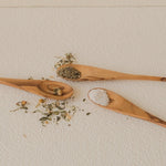 Set of 3 Teko Long Wooden Spoons – handcrafted slim handle design, ideal for scooping from tall bottles, stirring tea or serving honey